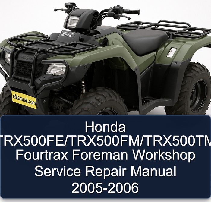 Honda TRX500FE/TRX500FM/TRX500TM Fourtrax Foreman Workshop Manual de servicio y reparación 2005-2006