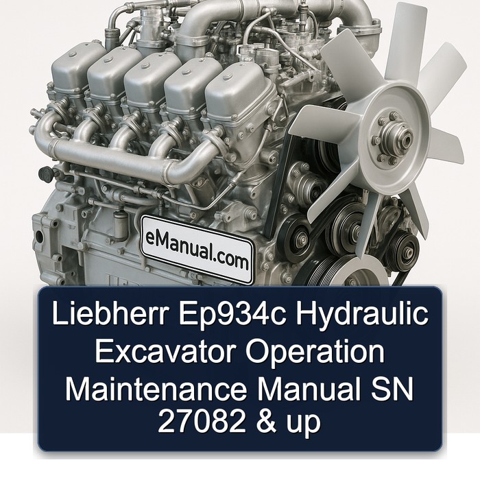 Liebherr Ep934c Hydraulic Excavator Operation Maintenance Manual SN 27082 & up 
