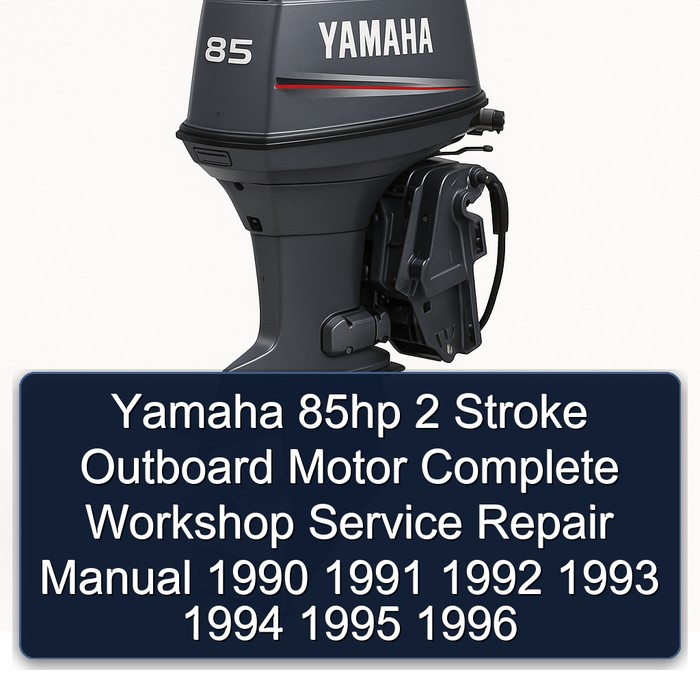 Yamaha 85hp 2 Stroke Outboard Motor Complete Workshop Service Repair Manual 1990 1991 1992 1993 1994 1995 1996