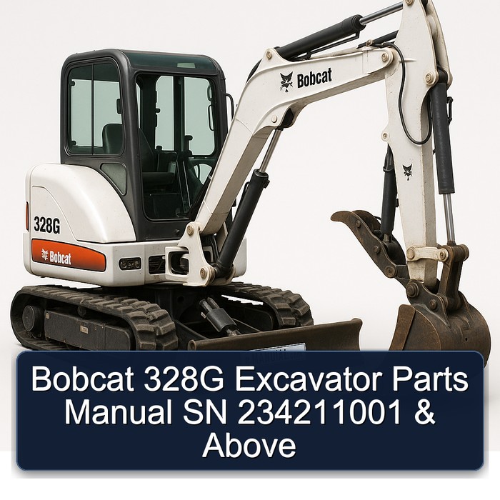 Bobcat 328G Excavator Parts Manual SN 234211001 & Above