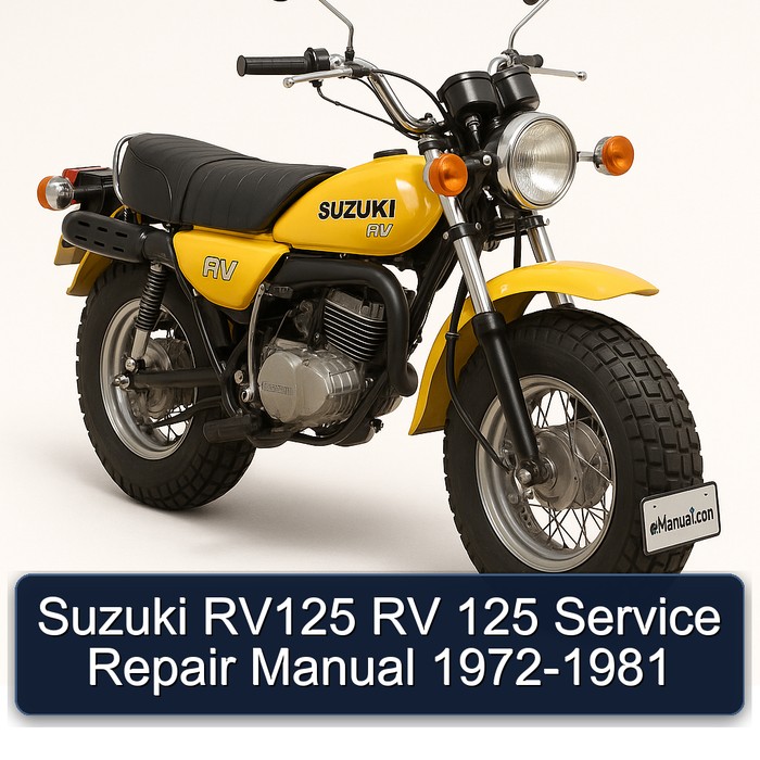 Suzuki RV125 RV 125 Manual de servicio y reparación 1972-1981