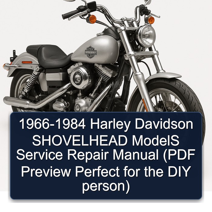 1966-1984 Harley Davidson SHOVELHEAD ModelS Manual de servicio y reparación (PDF Preview Perfect for the DIY person)