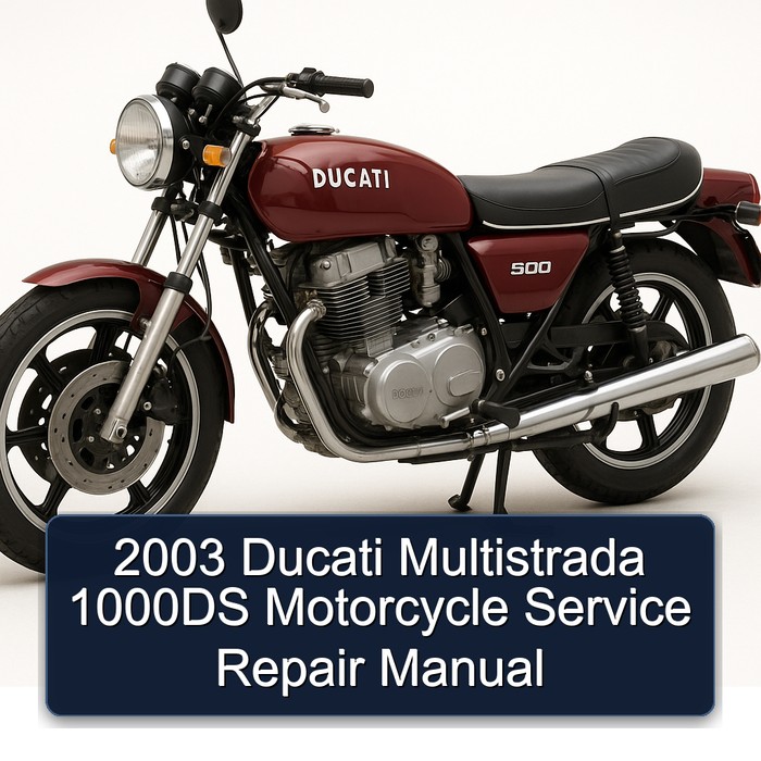 2003 Ducati Multistrada 1000DS Motorcycle Manual de servicio y reparación
