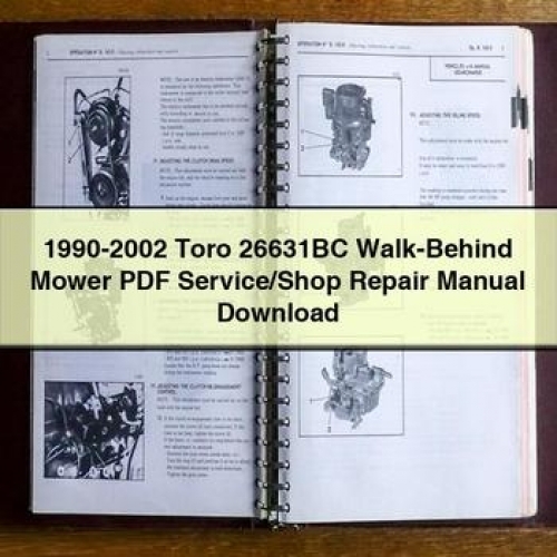 1992 Toro 26631BC Walk-Behind Mower PDF Workshop Service Repair Manual PDF Download