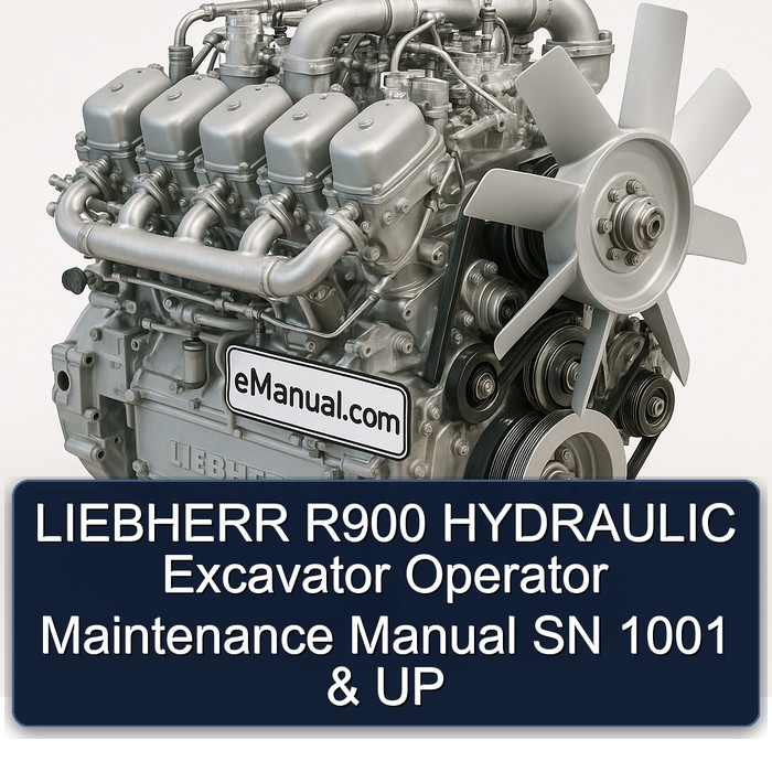LIEBHERR R900 HYDRAULIC Excavator Operator Maintenance Manual SN 1001 & UP