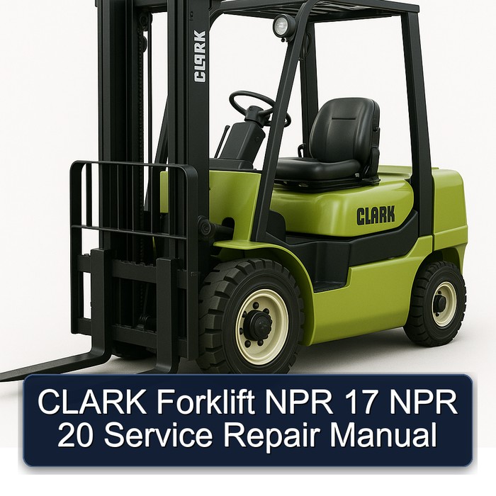 CLARK Forklift NPR 17 NPR 20 Manual de servicio y reparación