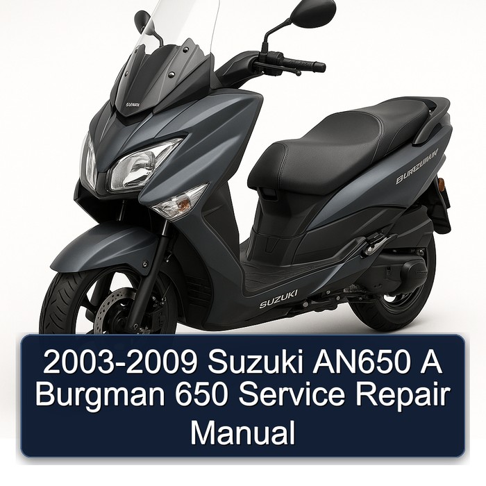 2003-2009 Suzuki AN650 A Burgman 650 Manual de servicio y reparación