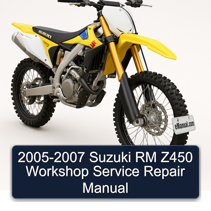 2005-2007 Suzuki RM Z450 Workshop Manual de servicio y reparación