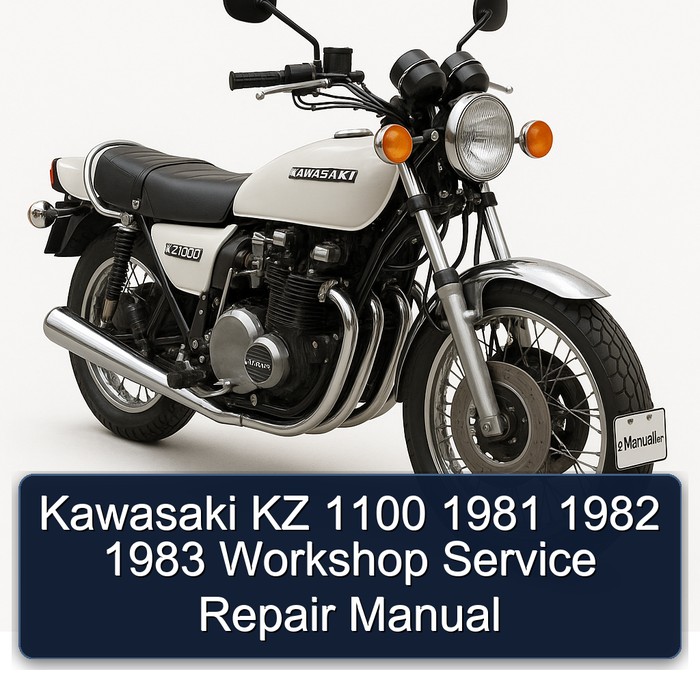 Kawasaki KZ 1100 1981 1982 1983 Workshop Manual de servicio y reparación