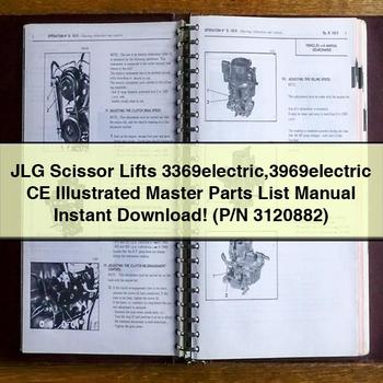 JLG Scissor Lifts 3369electric 3969electric CE Illustrated Master Parts List Manual  (P/N 3120882)