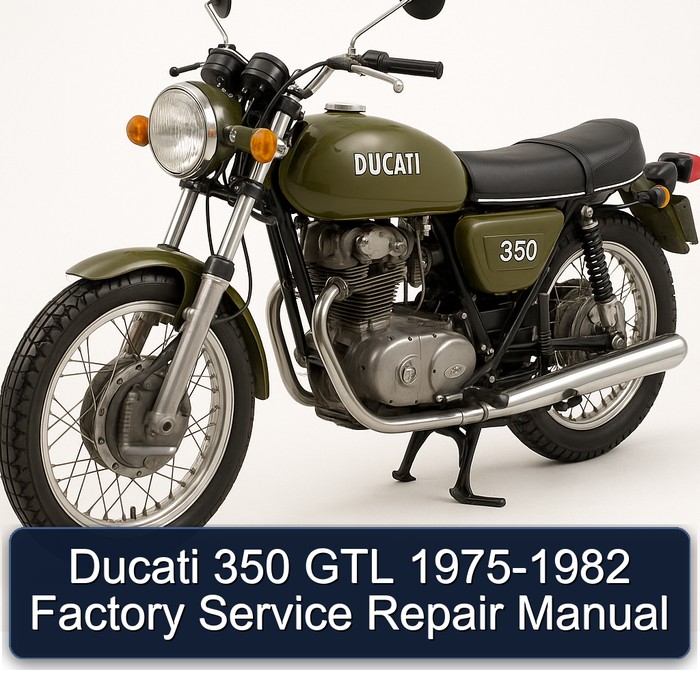 Ducati 350 GTL 1975-1982 Factory Manual de servicio y reparación