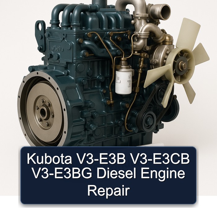 Kubota V3-E3B V3-E3CB V3-E3BG Diesel Engine Repair