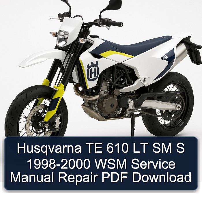 Husqvarna TE 610 LT SM S 1998-2000 WSM Service Manual Repair PDF Download