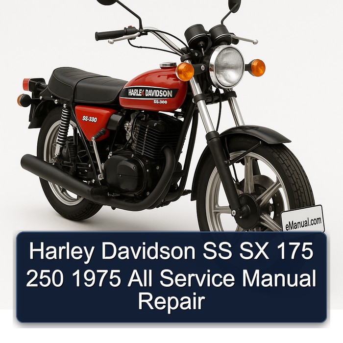 Harley Davidson SS SX 175 250 1975 All Service Manual Repair