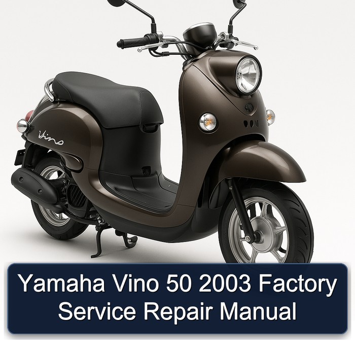 Yamaha Vino 50 2003 Factory Manual de servicio y reparación