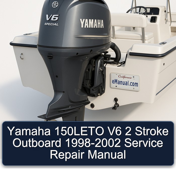 Yamaha 150LETO V6 2 Stroke Outboard 1998-2002 Manual de servicio y reparación