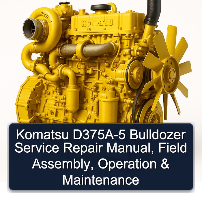 Komatsu D375A-5 Bulldozer Service Repair Manual, Field Assembly, Operation & Maintenance