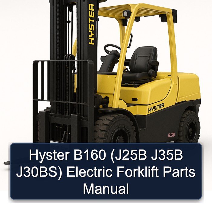 Manual de Partes para Montacargas Eléctrico Hyster B160 (J25B, J35B, J30BS)