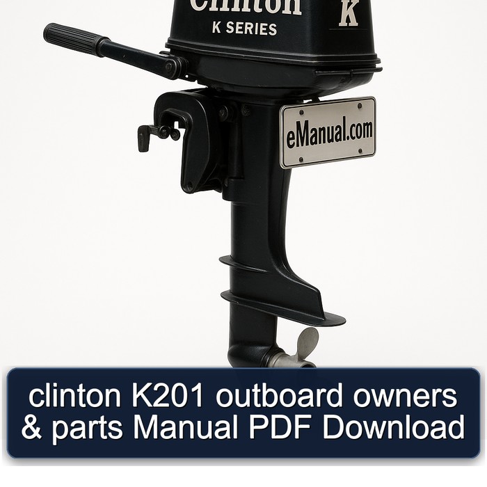 clinton K201 outboard owners & parts Manual PDF Download