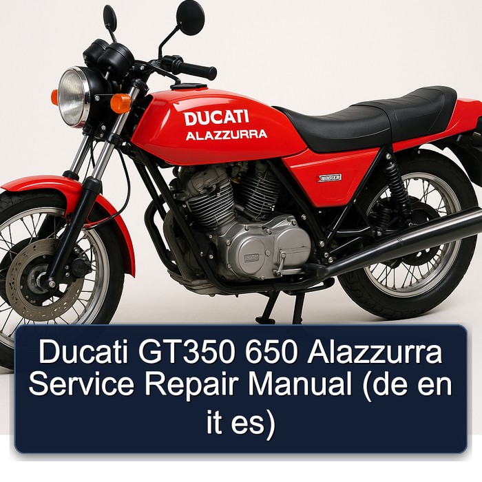 Ducati GT350 650 Alazzurra Manual de servicio y reparación (de en it es)