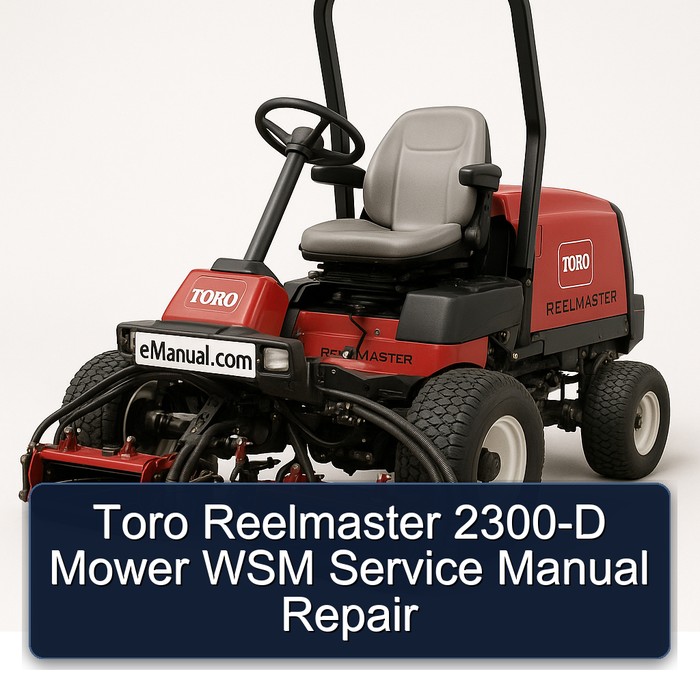 Toro Reelmaster 2300-D Mower WSM Service Manual Repair