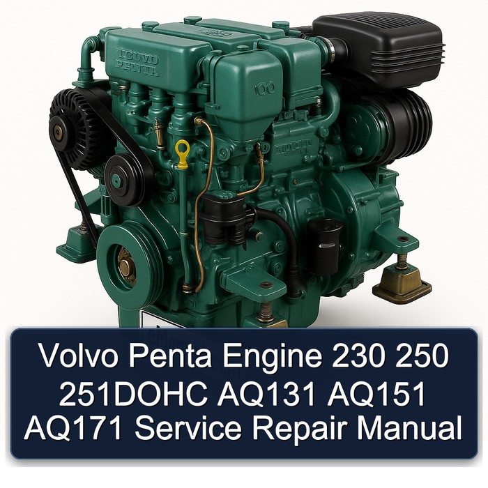Volvo Penta Engine 230 250 251DOHC AQ131 AQ151 AQ171 Service Repair Manual