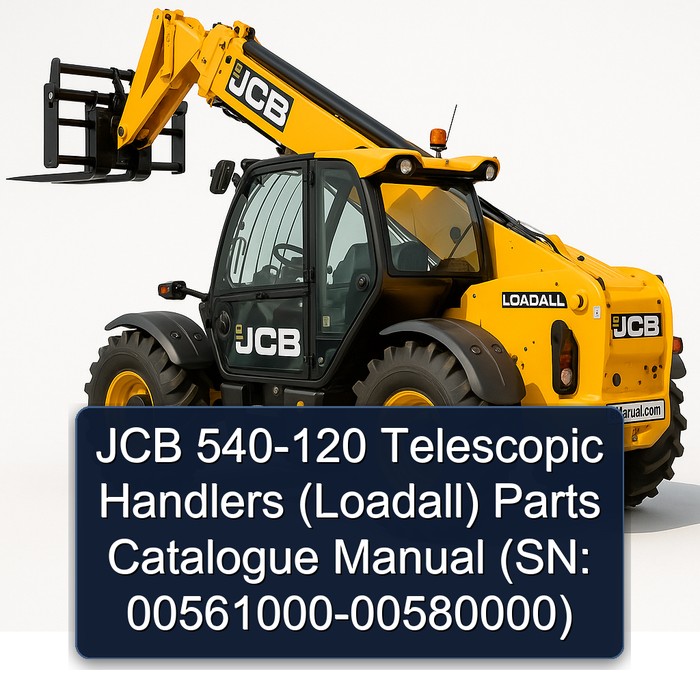JCB 540-120 Telescopic Handlers (Loadall) Parts Catalogue Manual (SN: 00561000-00580000)