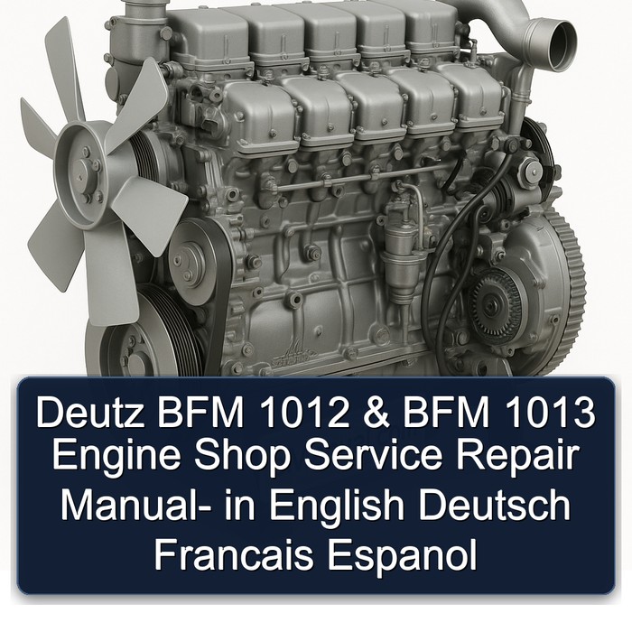 Deutz BFM 1012 & BFM 1013 Engine Shop Service Repair Manual- in English Deutsch Francais Espanol