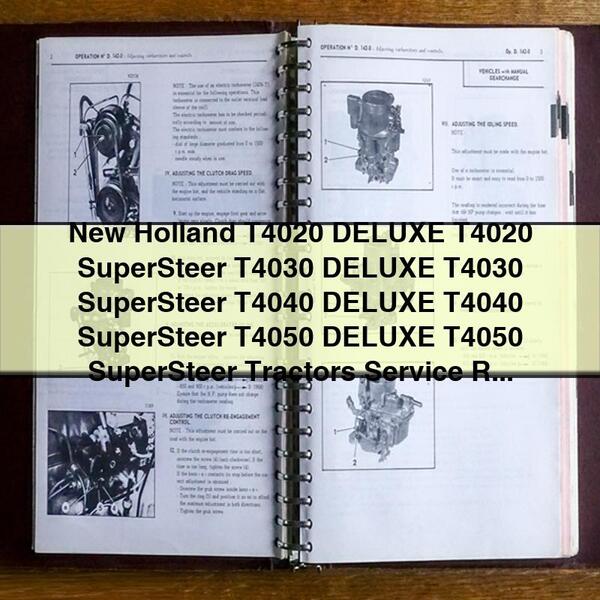 Manual de Servicio y Reparación de Tractores New Holland T4020-T4050 Deluxe y SuperSteer
