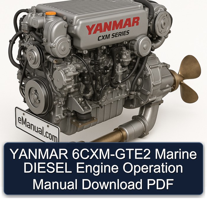 YANMAR 6CXM-GTE2 Marine DIESEL Engine Operation Manual Download PDF