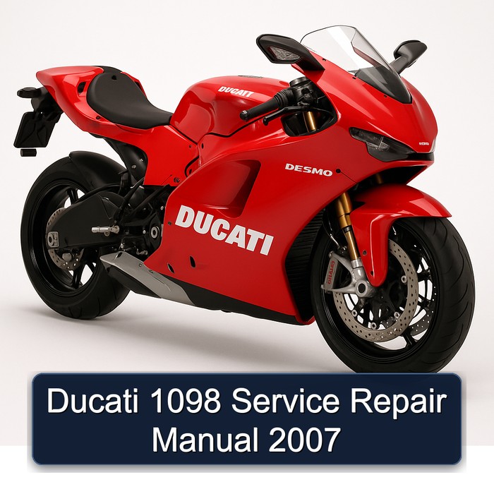 Ducati 1098 Service Repair Manual 2007