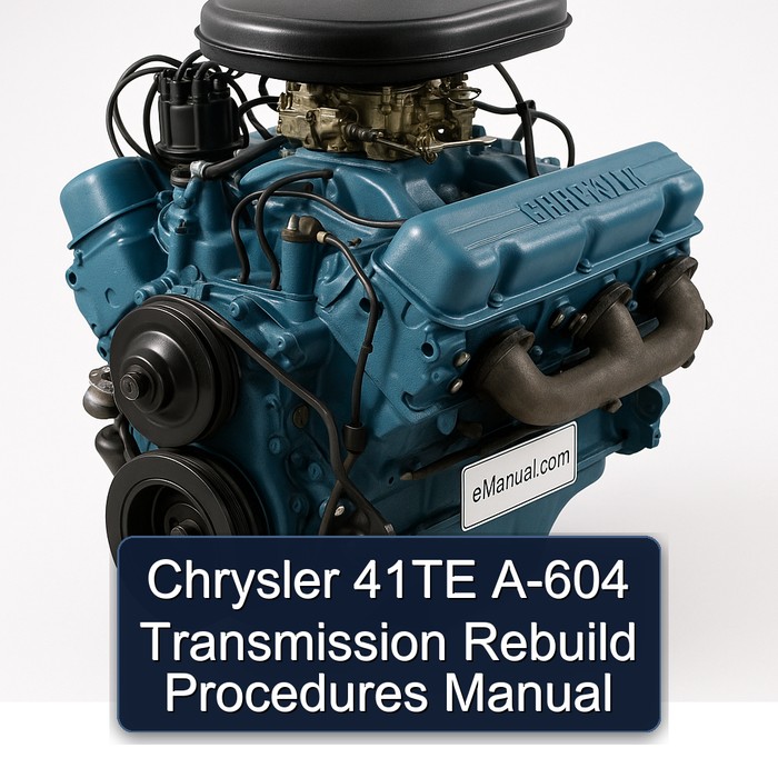 Chrysler 41TE A-604 Transmission Rebuild Procedures Manual