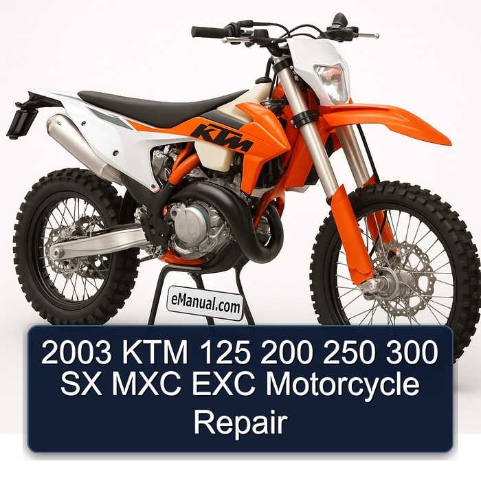 2003 KTM 125 200 250 300 SX MXC EXC Motorcycle Repair