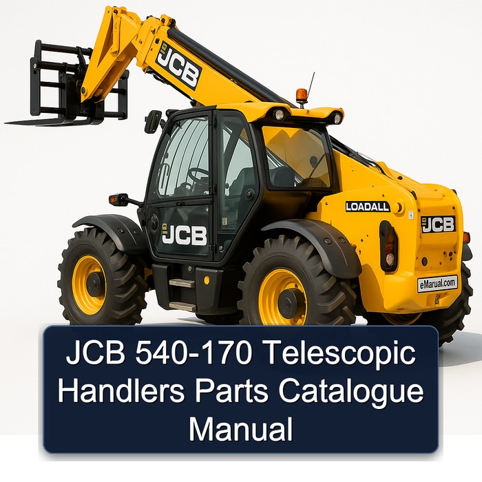JCB 540-170 Telescopic Handlers (Loadall) Parts Catalogue Manual (SN: 01037581-01039999 01064000-01067999 01152000-01154999 01165000-01167999)