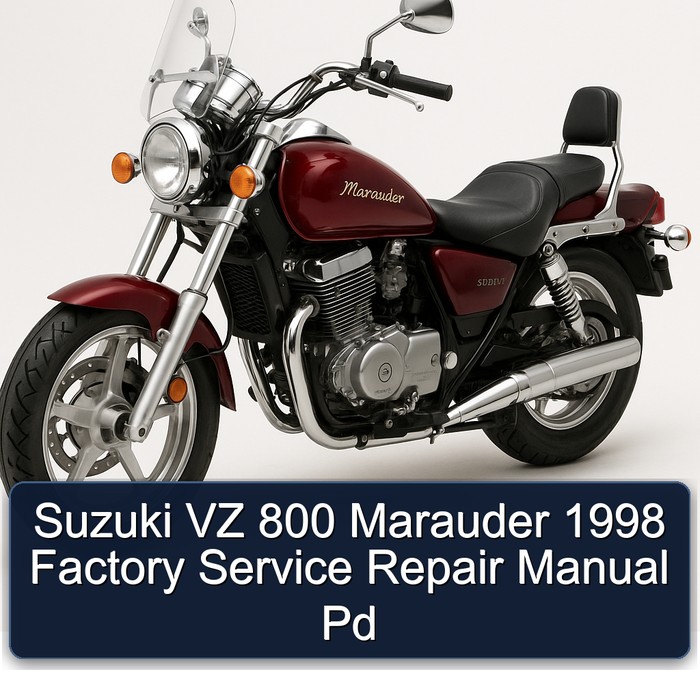 Suzuki VZ 800 Marauder 1998 Factory Manual de servicio y reparación Pd