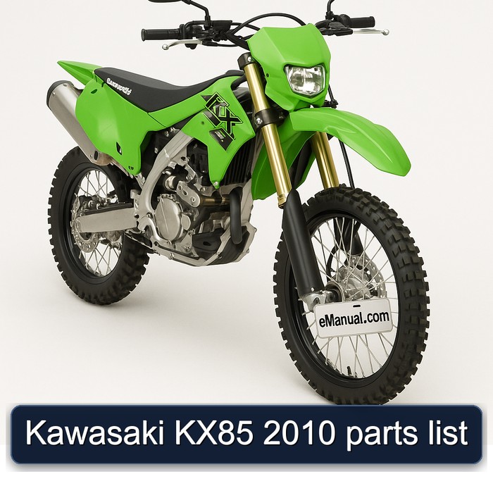 Kawasaki KX85 2010 parts list