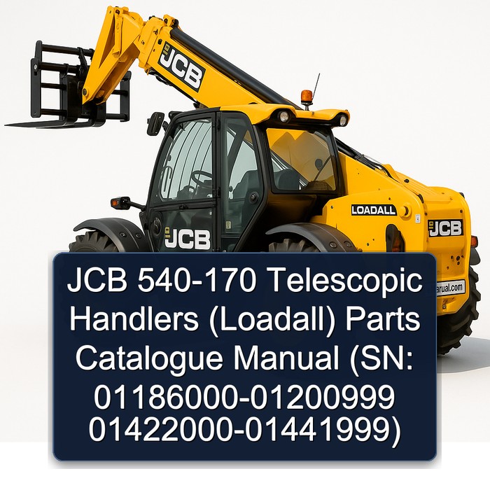 JCB 540-170 Telescopic Handlers (Loadall) Parts Catalogue Manual (SN: 01186000-01200999 01422000-01441999)