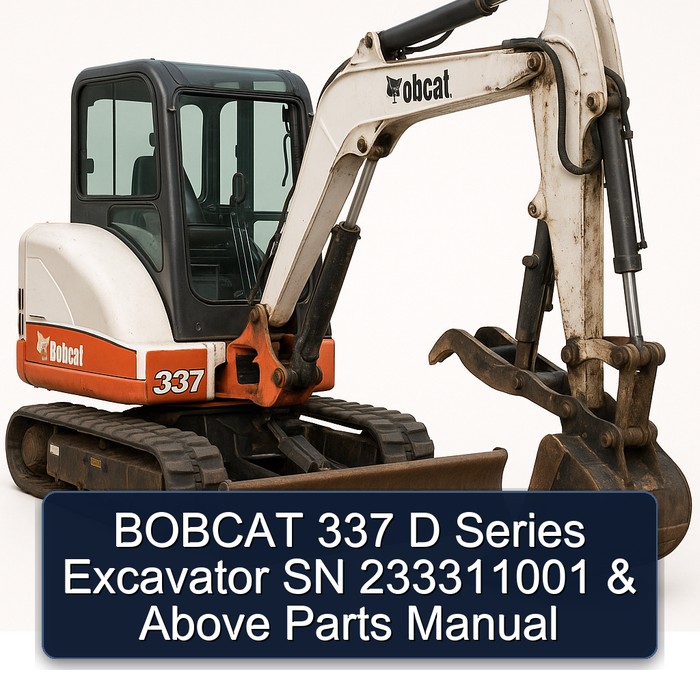 BOBCAT 337 D Series Excavator SN 233311001 & Above Parts Manual