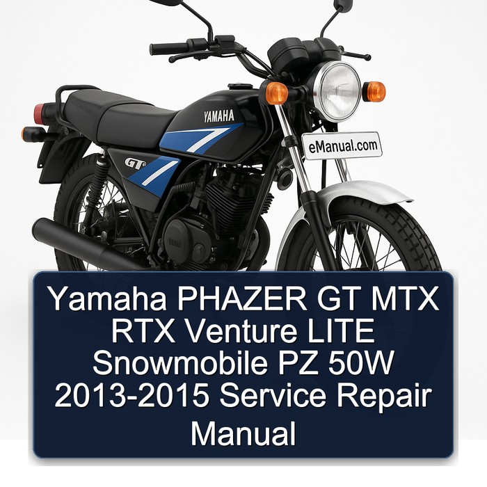 Yamaha PHAZER GT MTX RTX Venture LITE Snowmobile PZ 50W 2013-2015 Service Repair Manual 