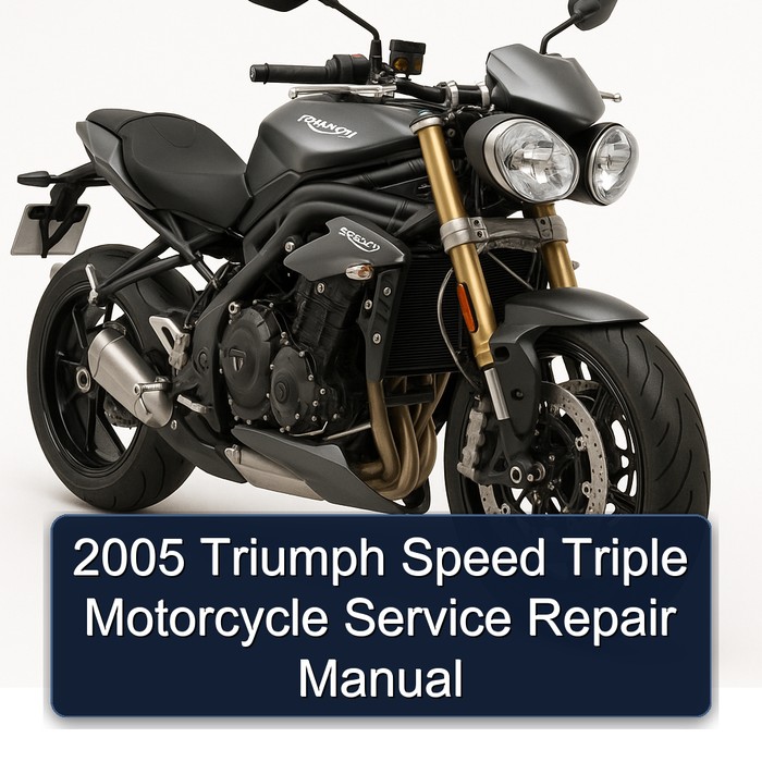 2005 Triumph Speed Triple Motorcycle Manual de servicio y reparación