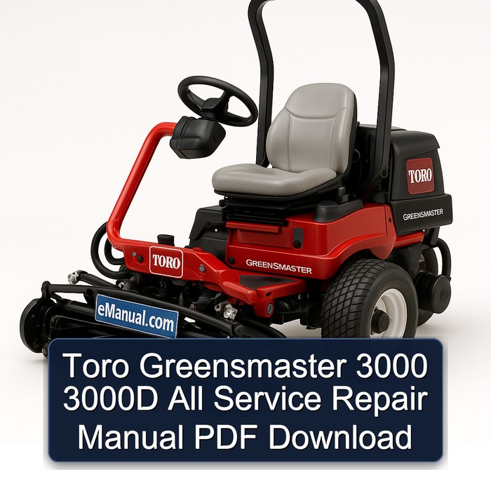 Manual de Reparación Completo Toro Greensmaster 3000 y 3000D (PDF)