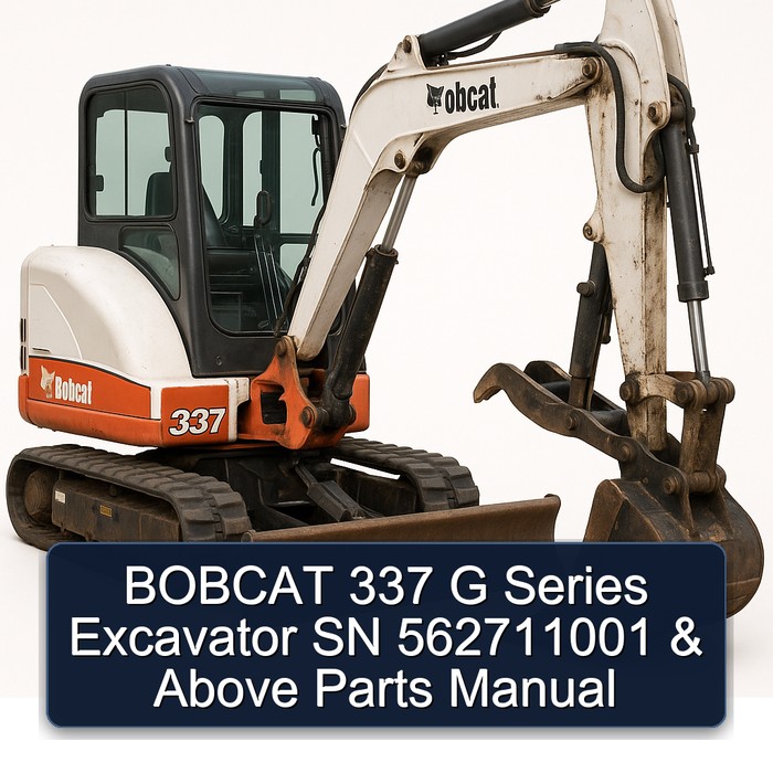 BOBCAT 337 G Series Excavator SN 562711001 & Above Parts Manual