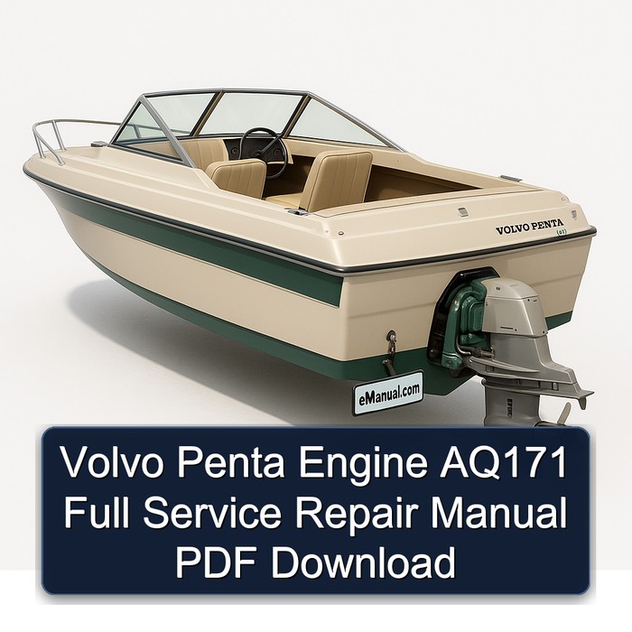 Volvo Penta Engine AQ171 Full Manual de servicio y reparación PDF Download