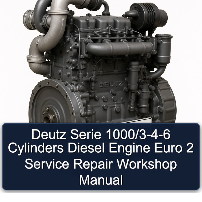Deutz Serie 1000/3-4-6 Cylinders Diesel Engine Euro 2 Service Repair Workshop Manual