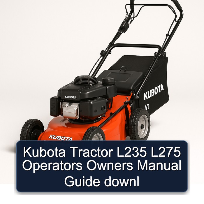 Kubota Tractor L235 L275 Operators Owners Manual Guide downl
