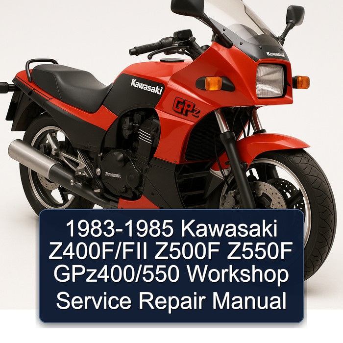 1983-1985 Kawasaki Z400F/FII Z500F Z550F GPz400/550 Workshop Manual de servicio y reparación