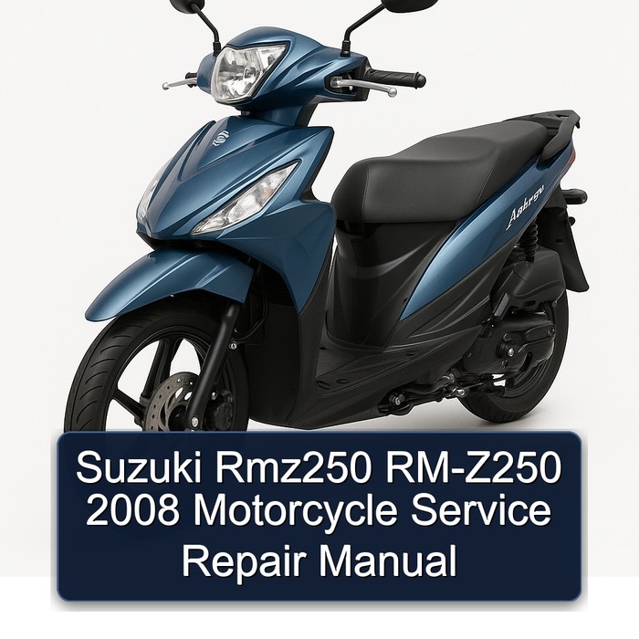 Suzuki Rmz250 RM-Z250 2008 Motorcycle Manual de servicio y reparación