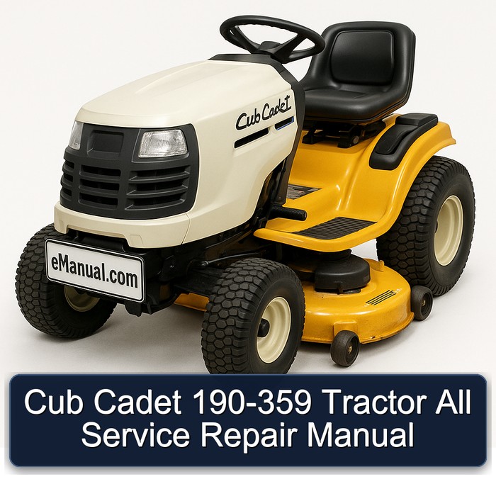 Cub Cadet 190-359 Tractor All Workshop Service Repair Manual PDF Download