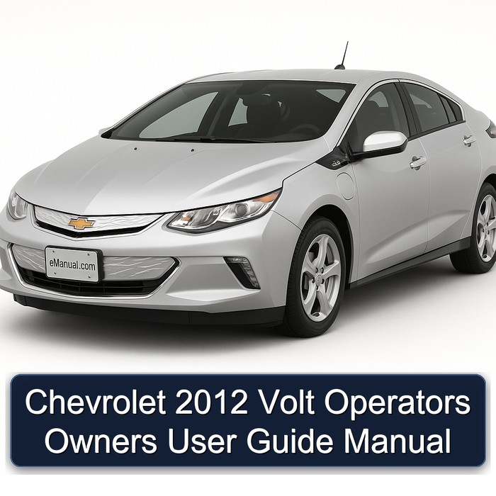 Chevrolet 2012 Volt Operators Owners User Guide Manual