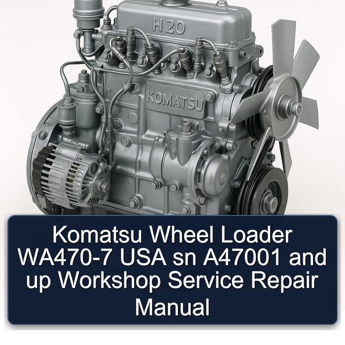 Manual de Servicio y Reparación - Cargadora de Ruedas Komatsu WA470-7 USA (Serie A47001 y superiores)